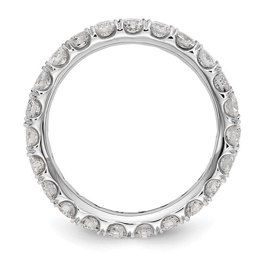 14k Gold 2 carat Round Cut Diamond Eternity Band Ring Clarity- I1, Color- G-I
