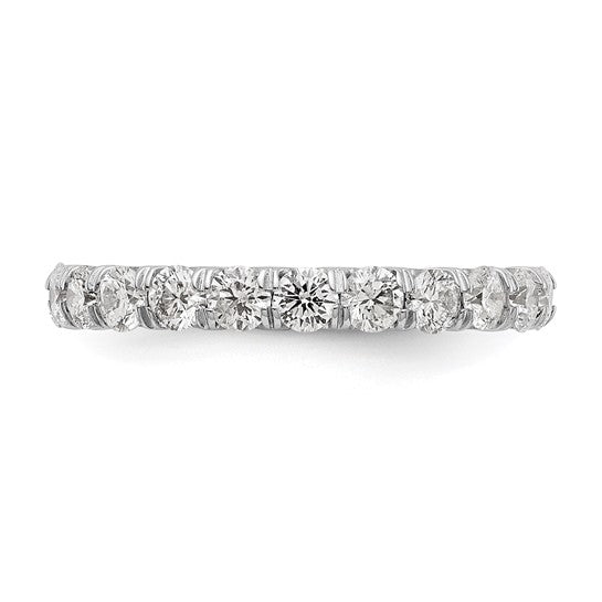 14k Gold 2 carat Round Cut Diamond Eternity Band Ring Clarity- I1, Color- G-I