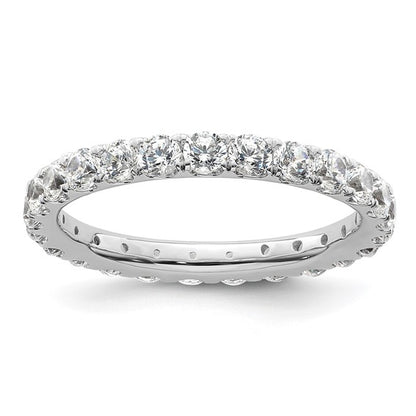 14k Gold 2 carat Round Cut Diamond Eternity Band Ring Clarity- I1, Color- G-I