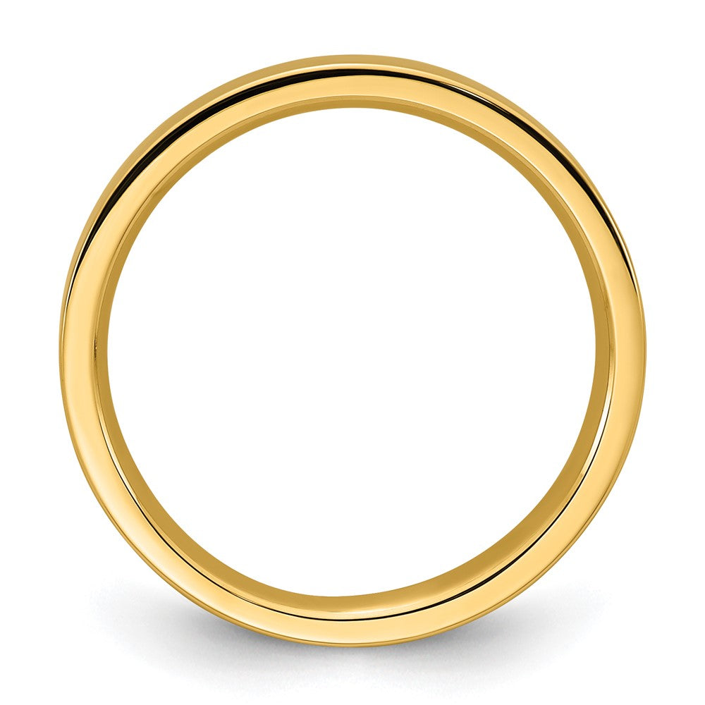 14k Yellow Gold 3mm Standard Weight Flat Comfort Fit Wedding Band Ring