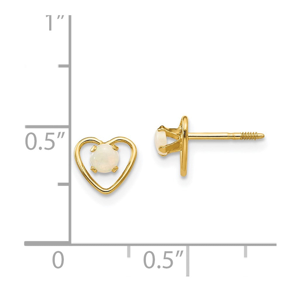 14k Yellow Gold 3mm Genuine Garnet Birthstone Heart Stud Earrings