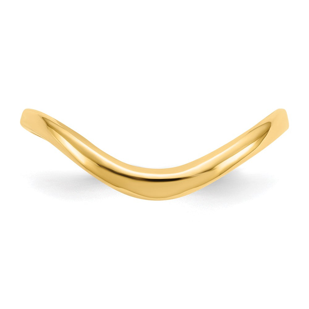 14K Yellow Gold Wave Fashion Thumb Ring Size 9