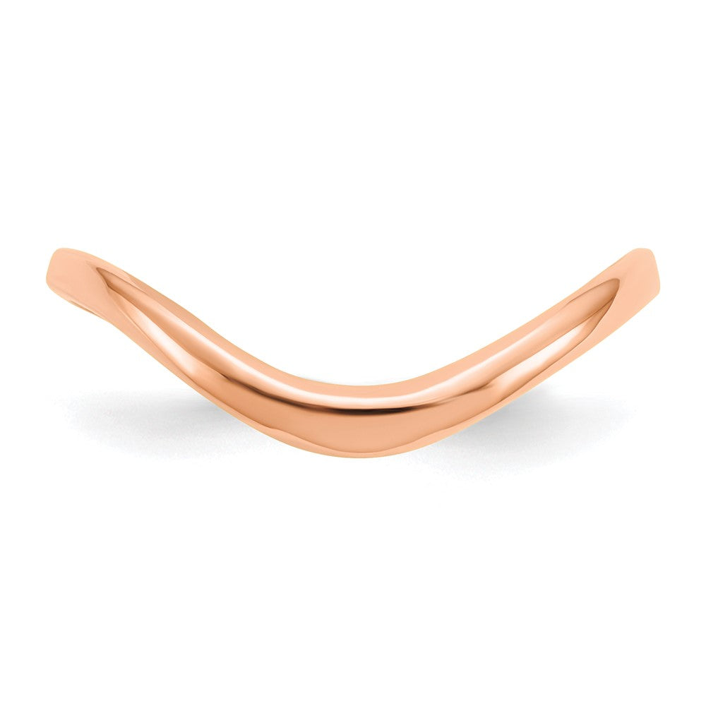14K Rose Gold Wave Fashion Thumb Ring Size 9