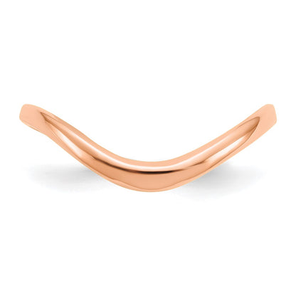 14K Rose Gold Wave Fashion Thumb Ring Size 9