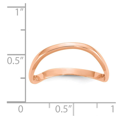 14K Rose Gold Wave Fashion Thumb Ring Size 9