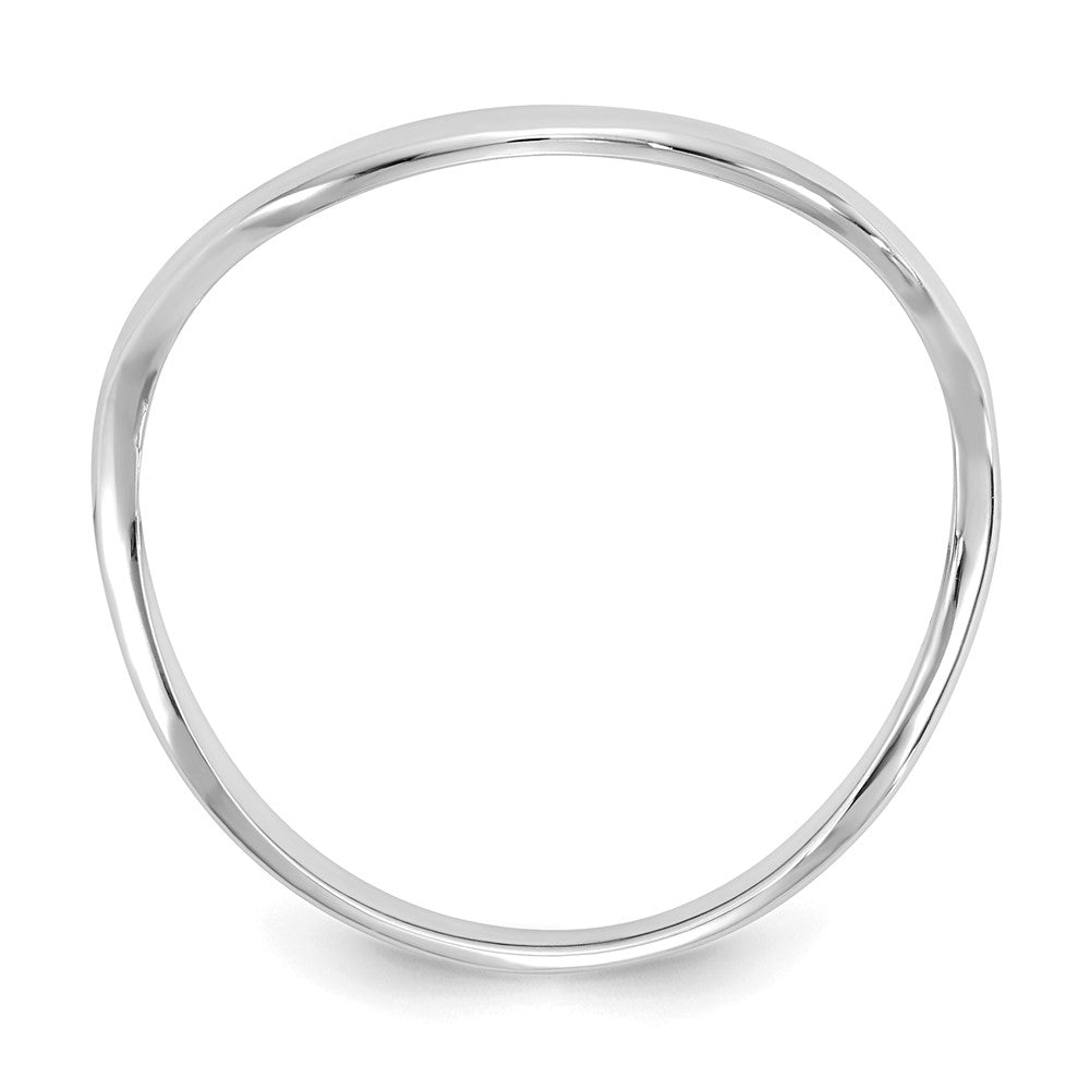 14K White Gold Polished Wave Fashion Thumb Ring Size 9