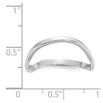 14K White Gold Polished Wave Fashion Thumb Ring Size 9