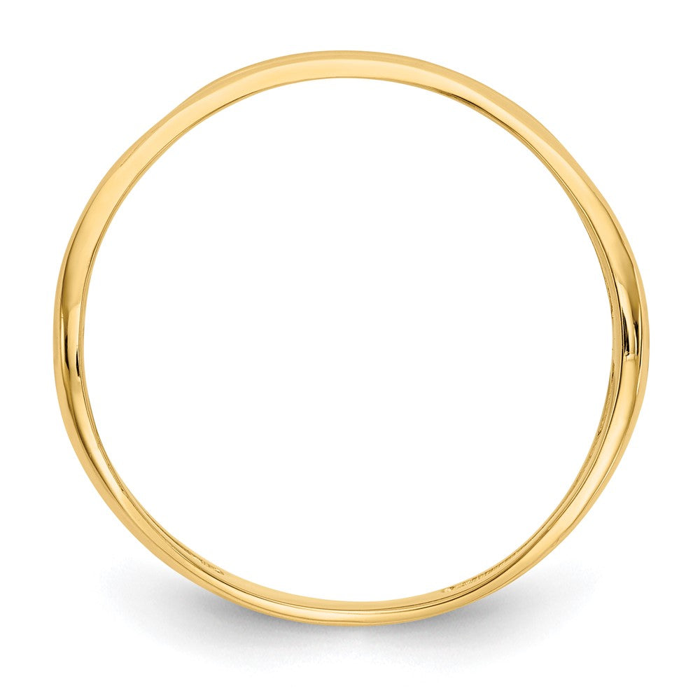 14K Yellow Gold Polished Double Wave Fashion Thumb Ring Size 9