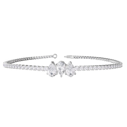 2.70 Carat Lab Grown Diamond Bangle Bracelet 7"