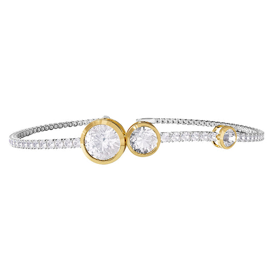 3.5 Carat Lab Grown Diamond Bangle Bracelet 7"