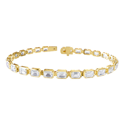 10 Carat Lab Grown Diamond fancy Tennis Bracelet 7"
