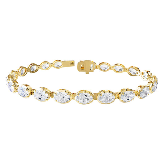 11 Carat Lab Grown Diamond fancy Tennis Bracelet 7"