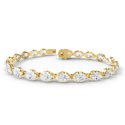 11 Carat Lab Grown Diamond fancy Tennis Bracelet 7"