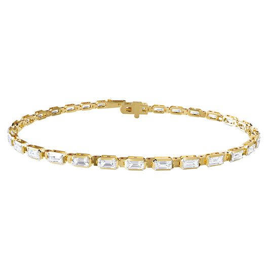 3.25 Carat Lab Grown Diamond fancy Tennis Bracelet 7"