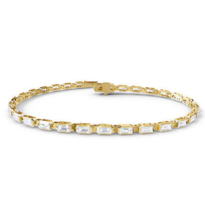 3.25 Carat Lab Grown Diamond fancy Tennis Bracelet 7"
