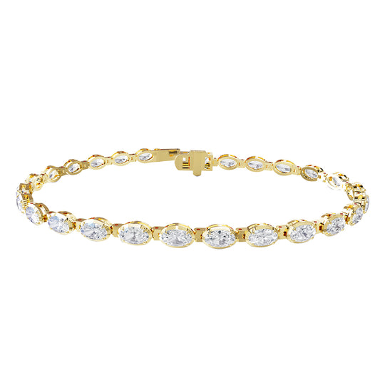 5 Carat Lab Grown Diamond Tennis Bracelet 7"