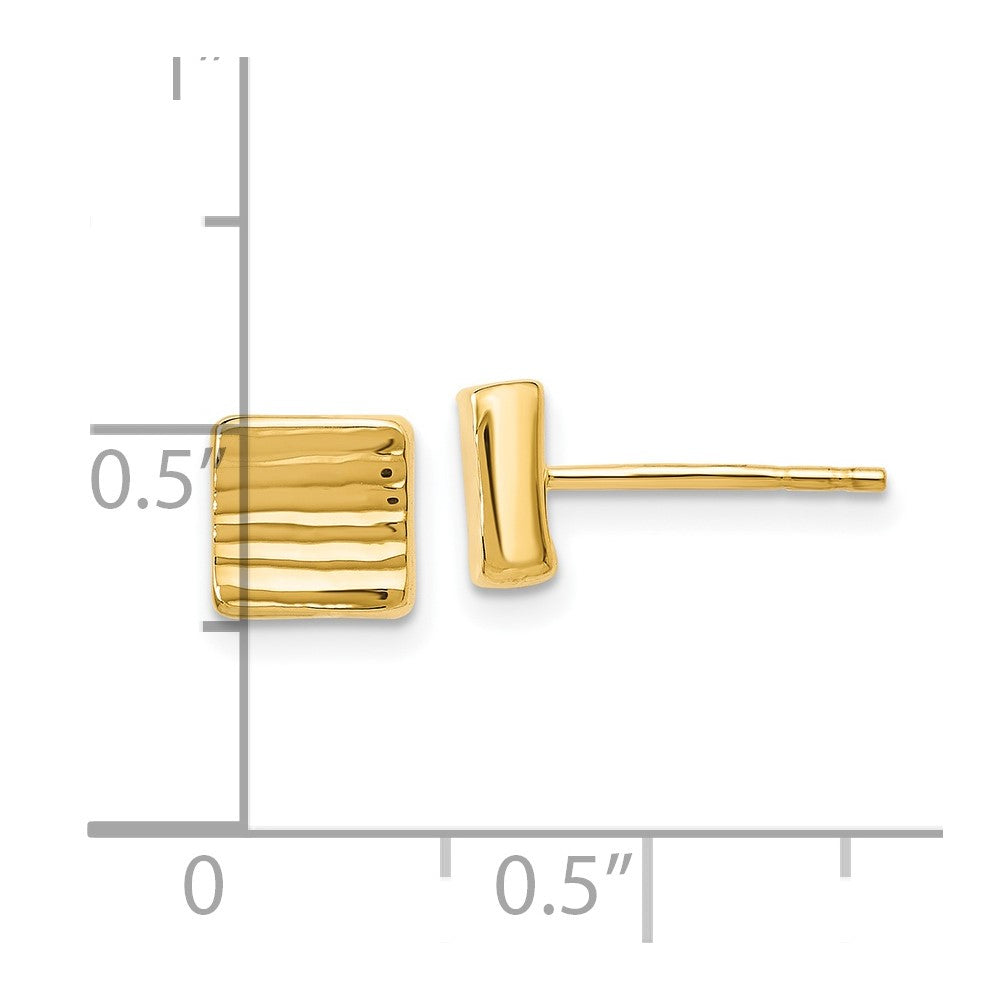 14k Yellow Gold Stud Earrings