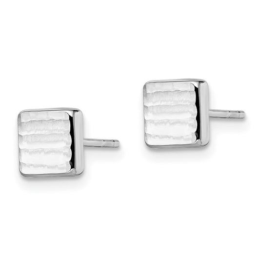 14K White Gold Stud Earrings