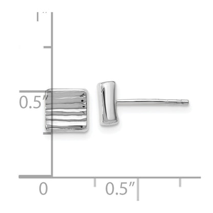 14K White Gold Stud Earrings