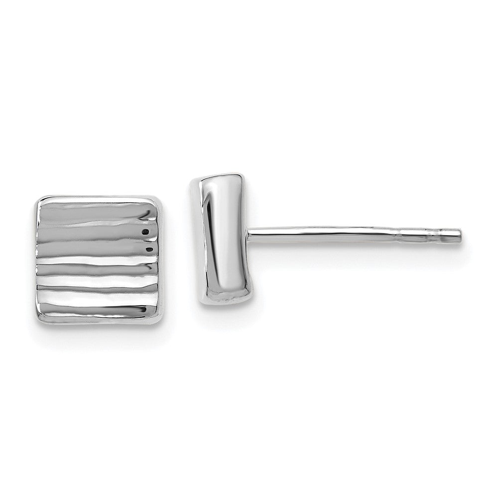 14K White Gold Stud Earrings