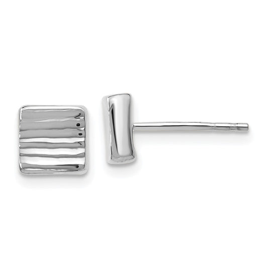 14K White Gold Stud Earrings