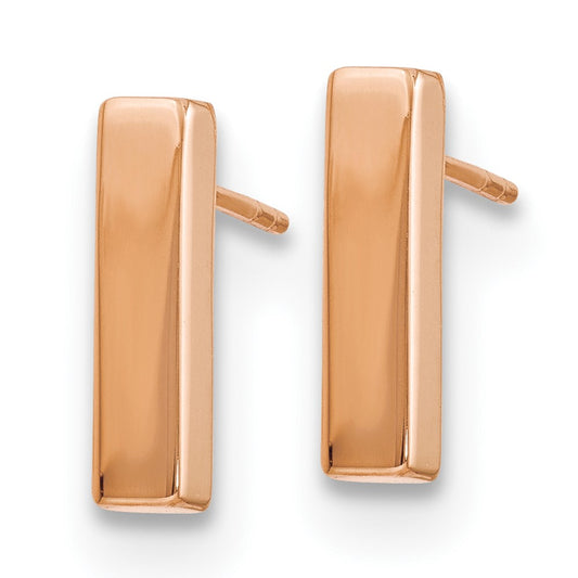 14K Rose Gold Polished Stud Earrings