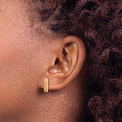 14K Rose Gold Polished Stud Earrings