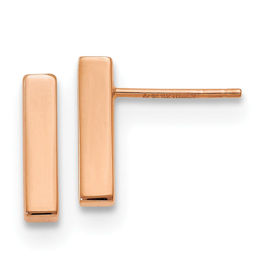 14K Rose Gold Polished Stud Earrings