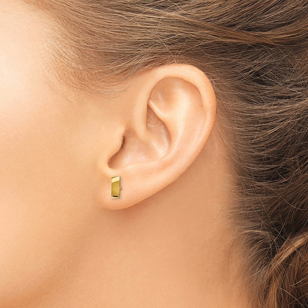 14k Yellow Gold Polished Fancy Stud Earrings