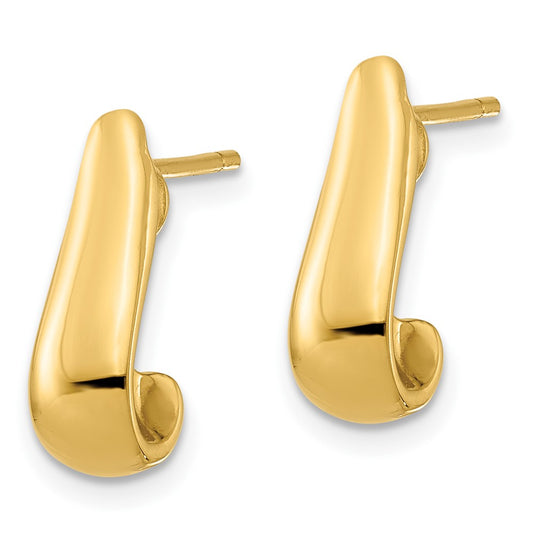 14k Yellow Gold Polished Stud Earrings