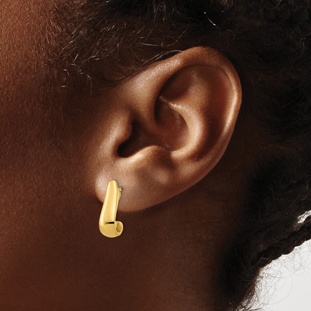 14k Yellow Gold Polished Stud Earrings