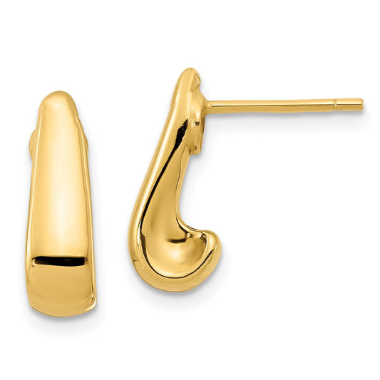 14k Yellow Gold Polished Stud Earrings