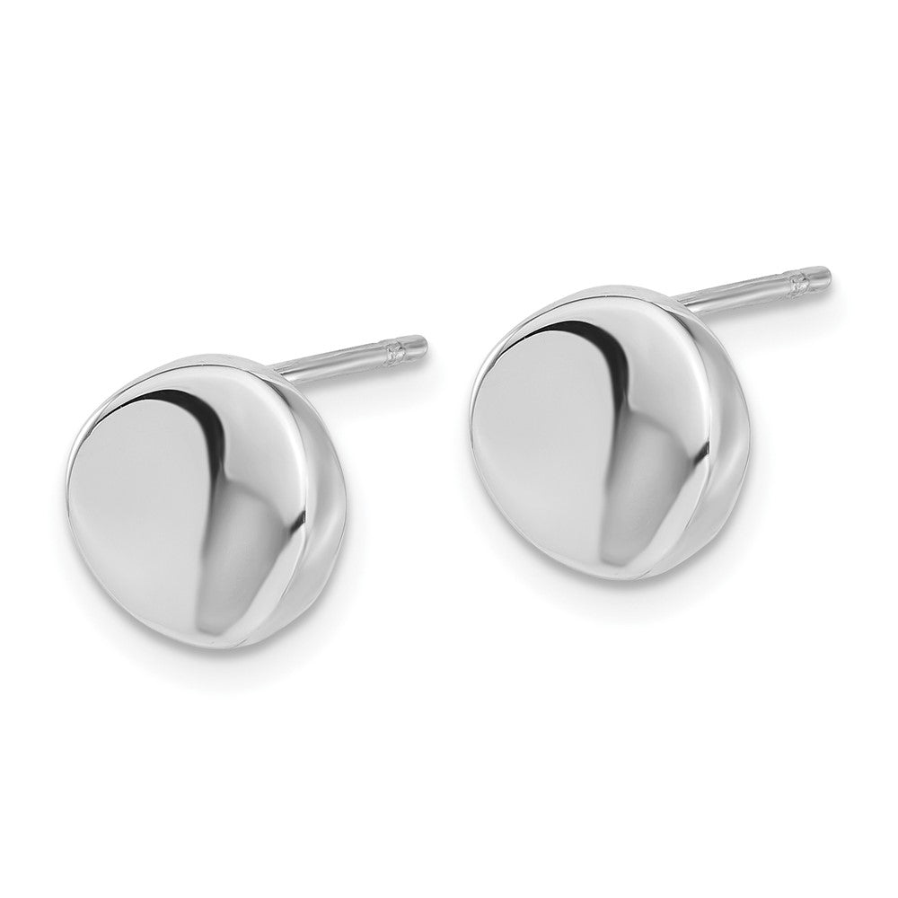 14K White Gold Polished Stud Earrings