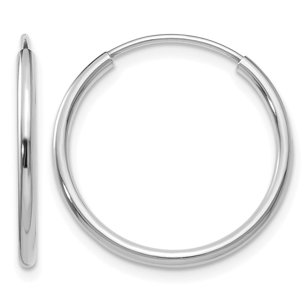 14k Gold 1.50mm Polished Round Endless Hoop Earrings L-18 mm, W-18 mm