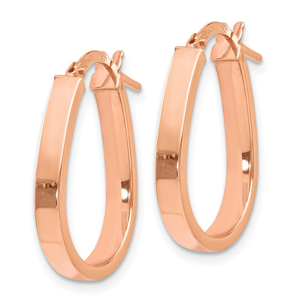 14k Yellow Gold Polished U-Shape Hoop Earrings