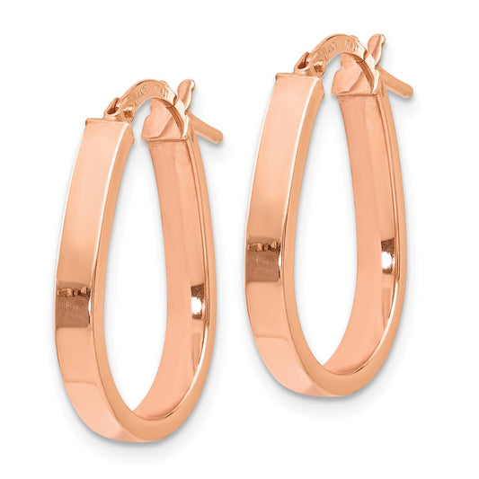 14k Yellow Gold Polished U-Shape Hoop Earrings