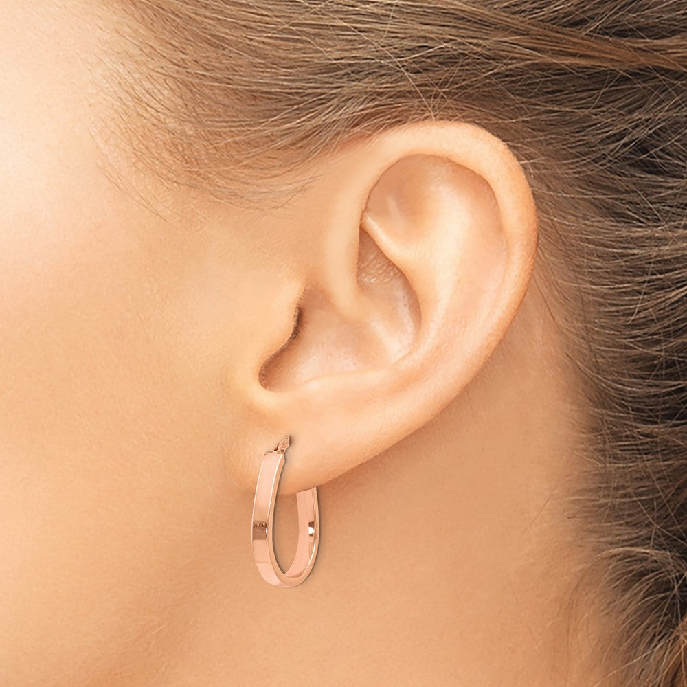 14k Yellow Gold Polished U-Shape Hoop Earrings