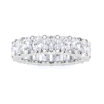 1.20 Ct Oval Cut Lab Grown Diamond Eternity Wedding Band Ring 14K Gold Clarity VS1 Color  E-F