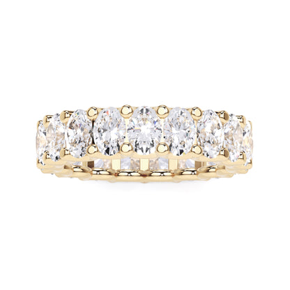 1.20 Ct Oval Cut Lab Grown Diamond Eternity Wedding Band Ring 14K Gold Clarity VS1 Color  E-F
