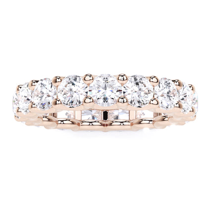 1/2 Ct Round Lab Grown Diamond Eternity Wedding Band Ring 14K Gold Clarity VS1 Color  E-F
