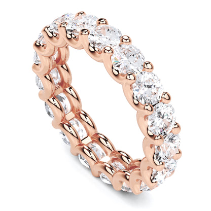 1/2 Ct Round Lab Grown Diamond Eternity Wedding Band Ring 14K Gold Clarity VS1 Color  E-F