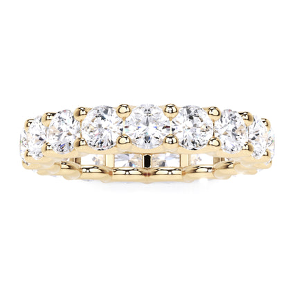 1/2 Ct Round Lab Grown Diamond Eternity Wedding Band Ring 14K Gold Clarity VS1 Color  E-F