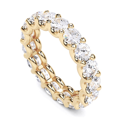 1/2 Ct Round Lab Grown Diamond Eternity Wedding Band Ring 14K Gold Clarity VS1 Color  E-F