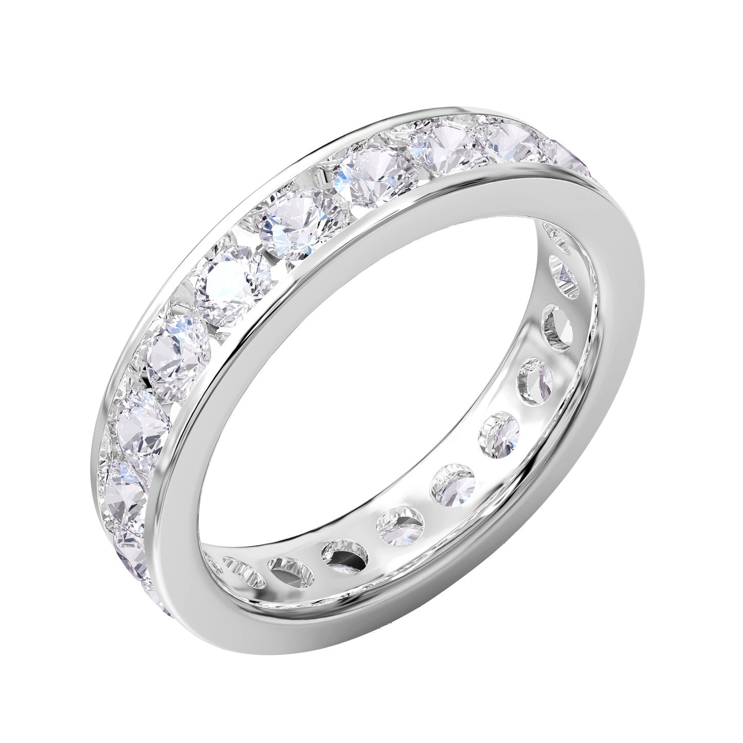 2 Carat Lab Grown Diamond Eternity Wedding Band Ring