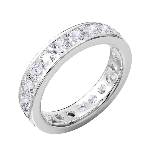 2 Carat Lab Grown Diamond Eternity Wedding Band Ring