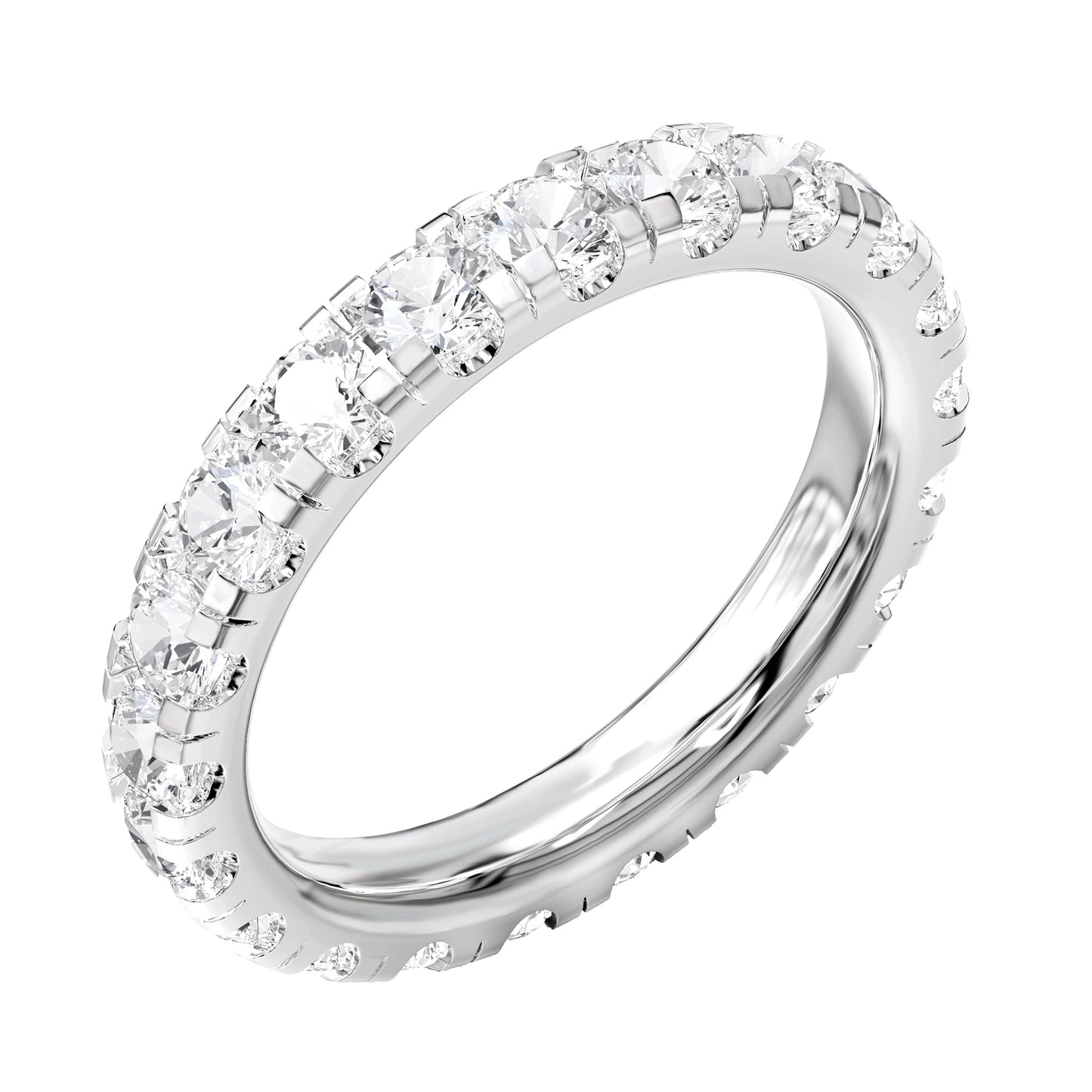 2 Carat Lab Grown Diamond Eternity Wedding Band Ring