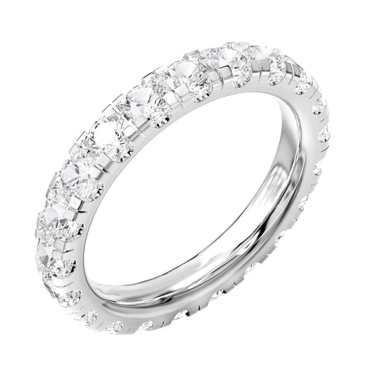 2 Carat Lab Grown Diamond Eternity Wedding Band Ring