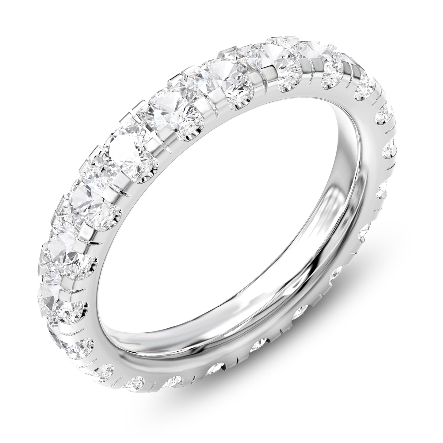 2 Carat Lab Grown Diamond Eternity Wedding Band Ring