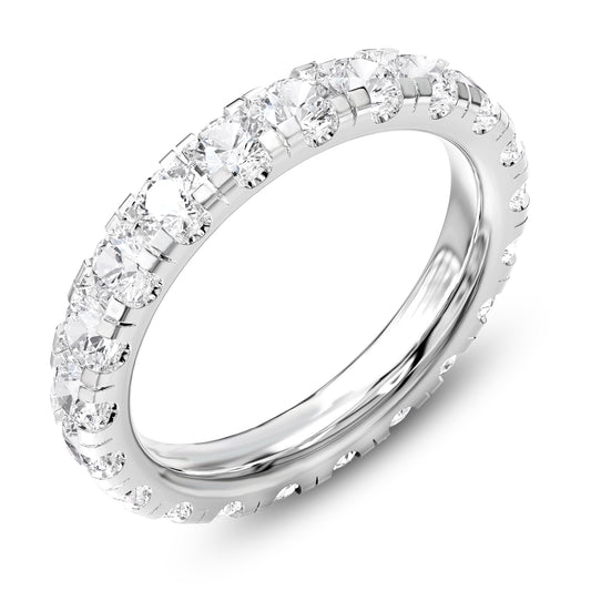 2 Carat Lab Grown Diamond Eternity Wedding Band Ring
