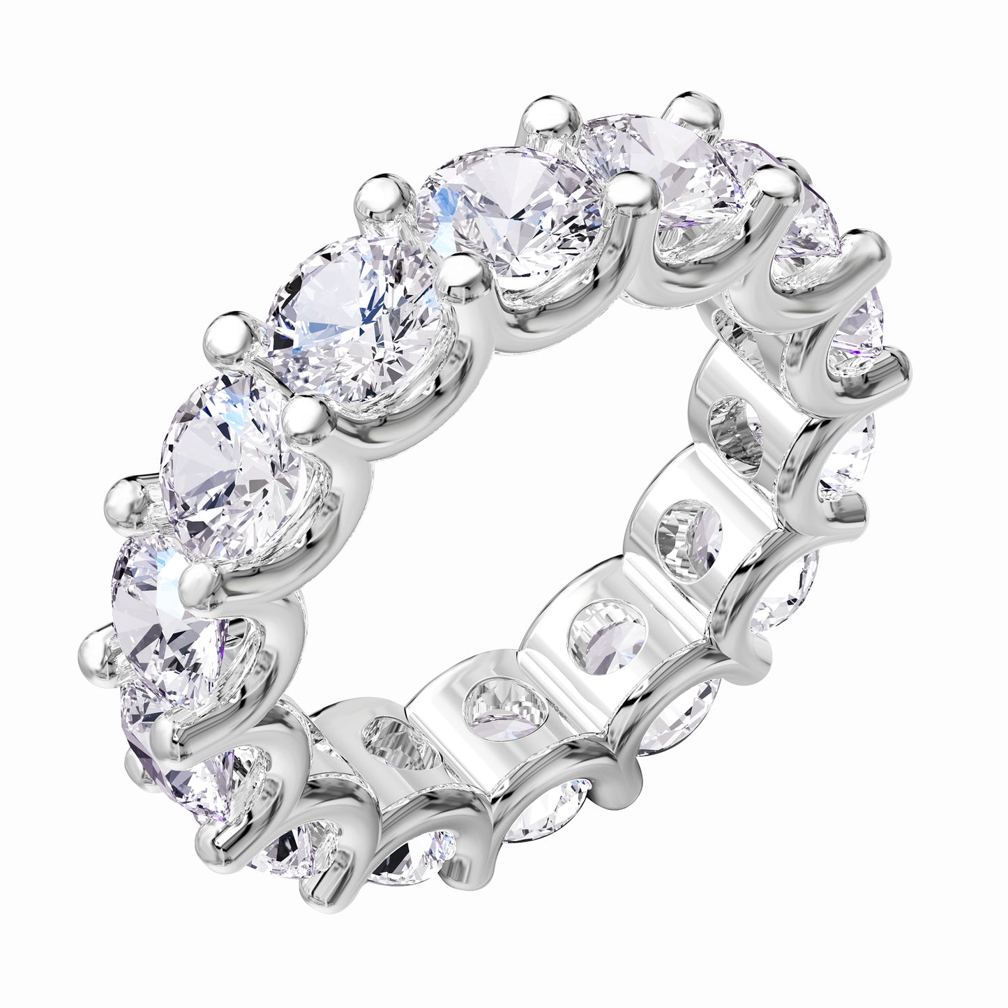 6.50 Carat Lab Grown Diamond Eternity Wedding Band Ring